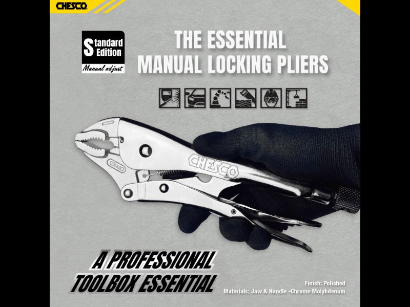 3 Piece 10" Locking Pliers with Wire Cutter
