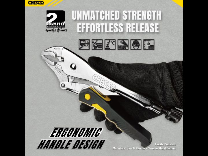 10-inch Cureved jaw Locking Pliers
