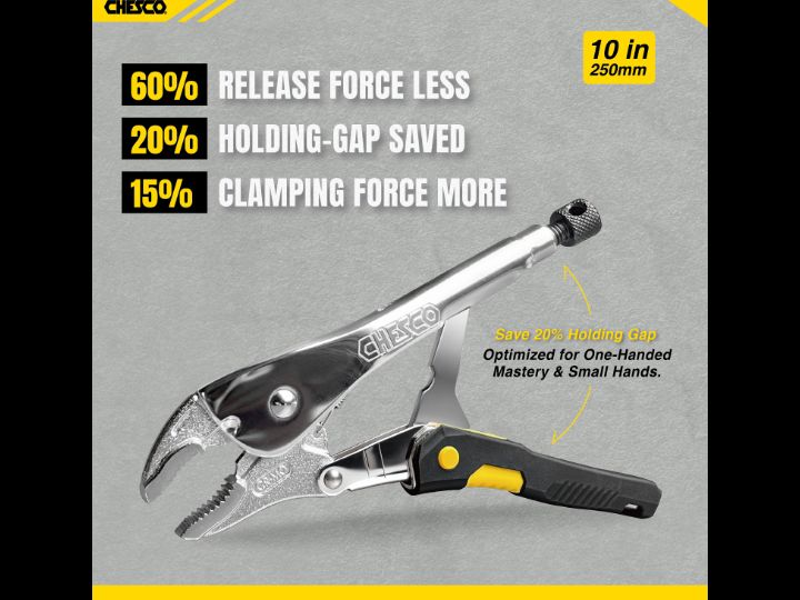 10-inch Cureved jaw Locking Pliers