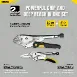 2-Piece Locking Pliers Set, 10" Curved Jaw & 6" Long Nose