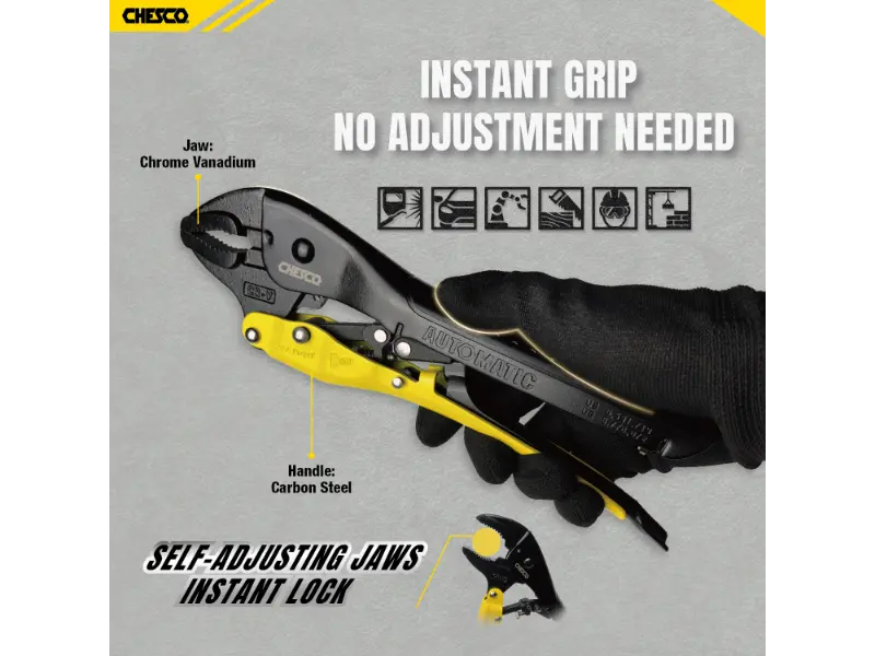 2 Piece 10" Self-Adjusting Locking Pliers