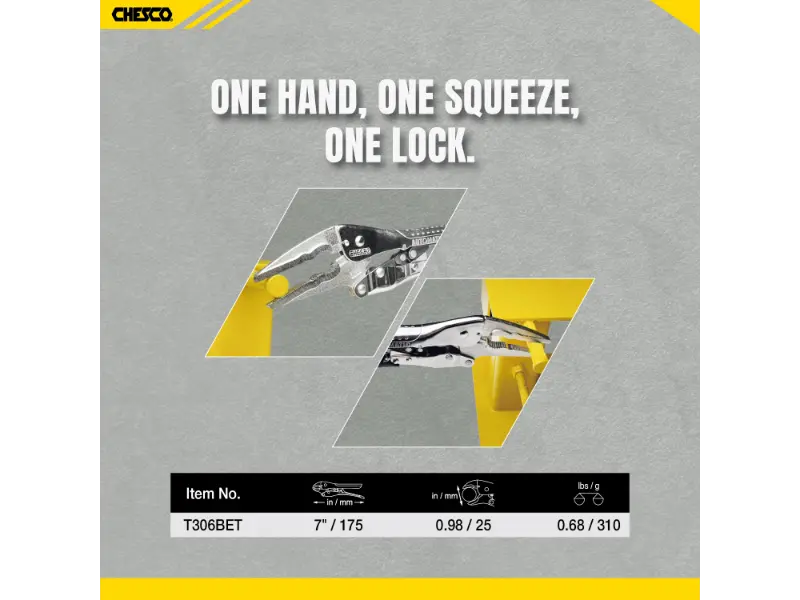 7-Inch 4th Gen Curved Jaw Self-Adjusting Long Nose Locking Pliers