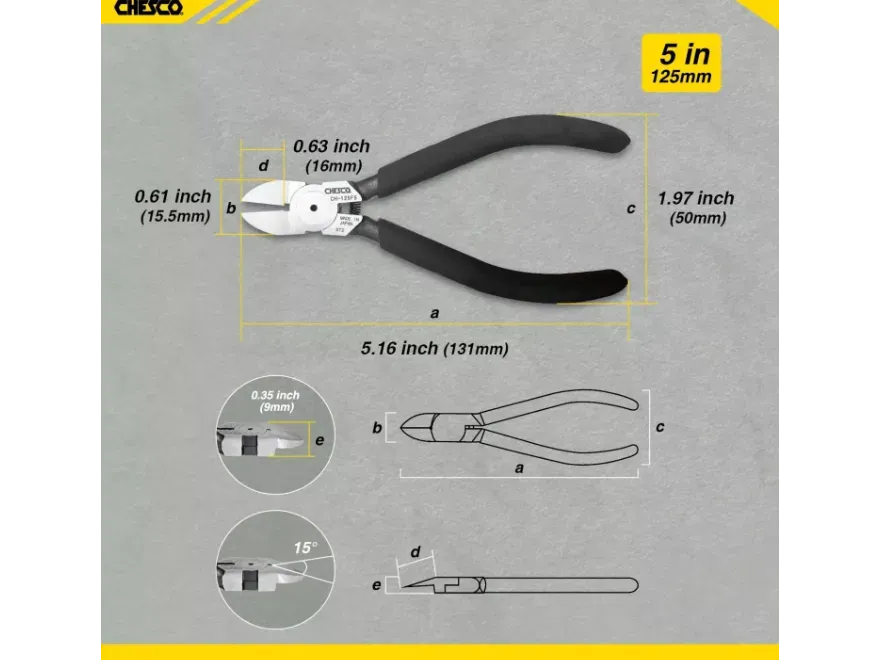 2 Piece 5" Plastic Cutting Pliers Set